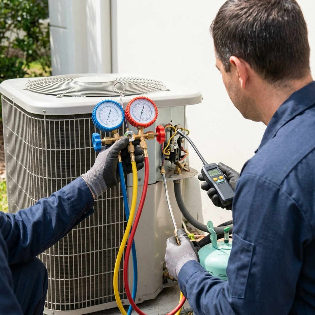 AC Gas Refill & Leak Check